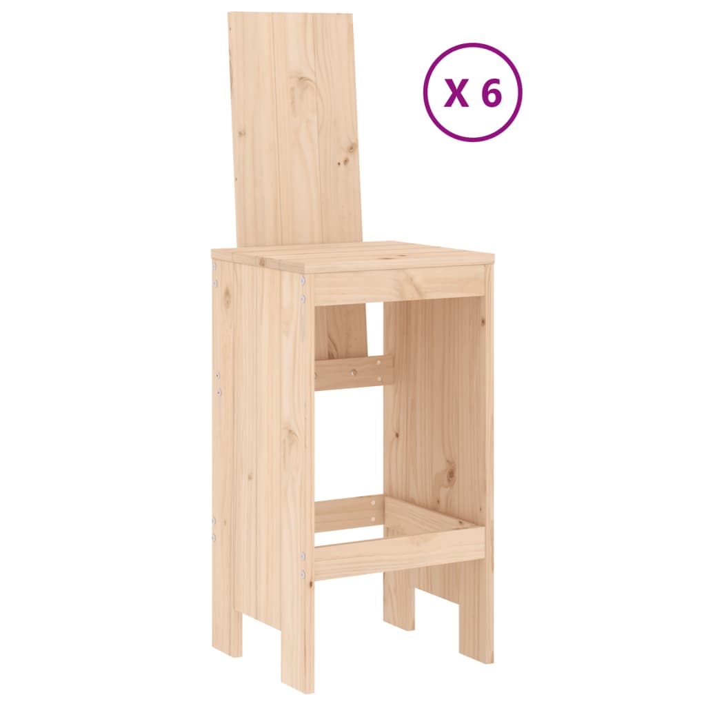 Thumbnail - vidaXL 7-tlg. Gartenbar-Set Massivholz Kiefer