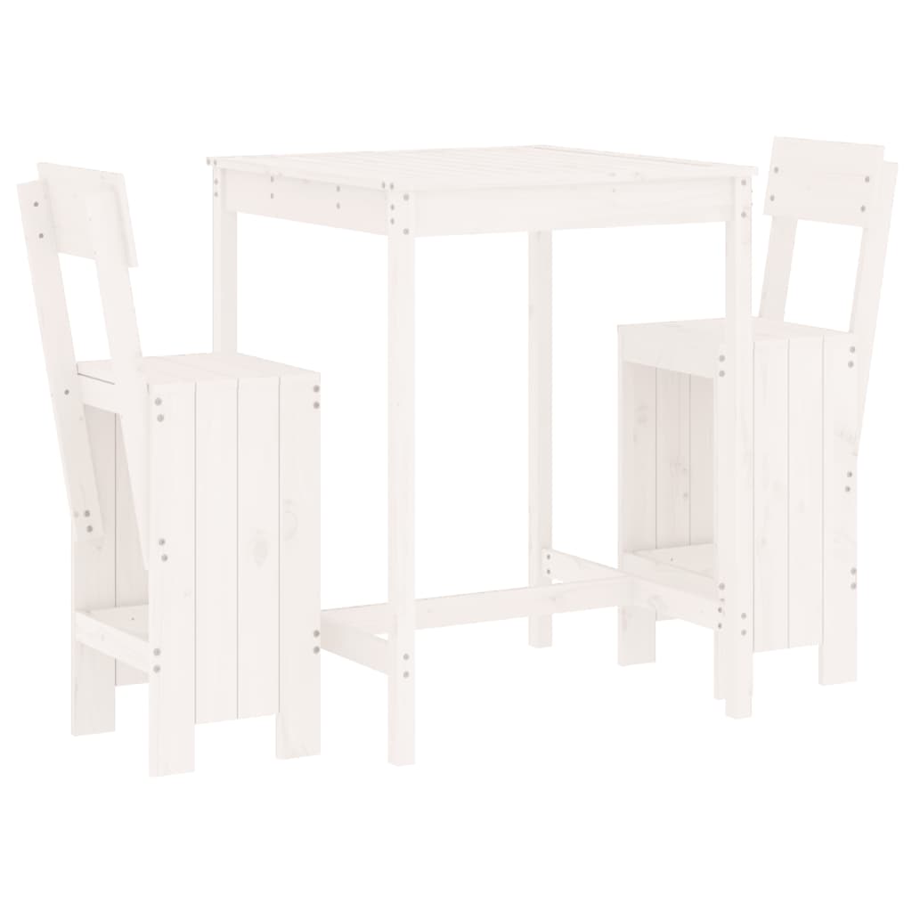Set de Mesa y Taburetes Altos Jardín Asientos Muebles Exterior Madera vidaXL - Imagen 18 de 66