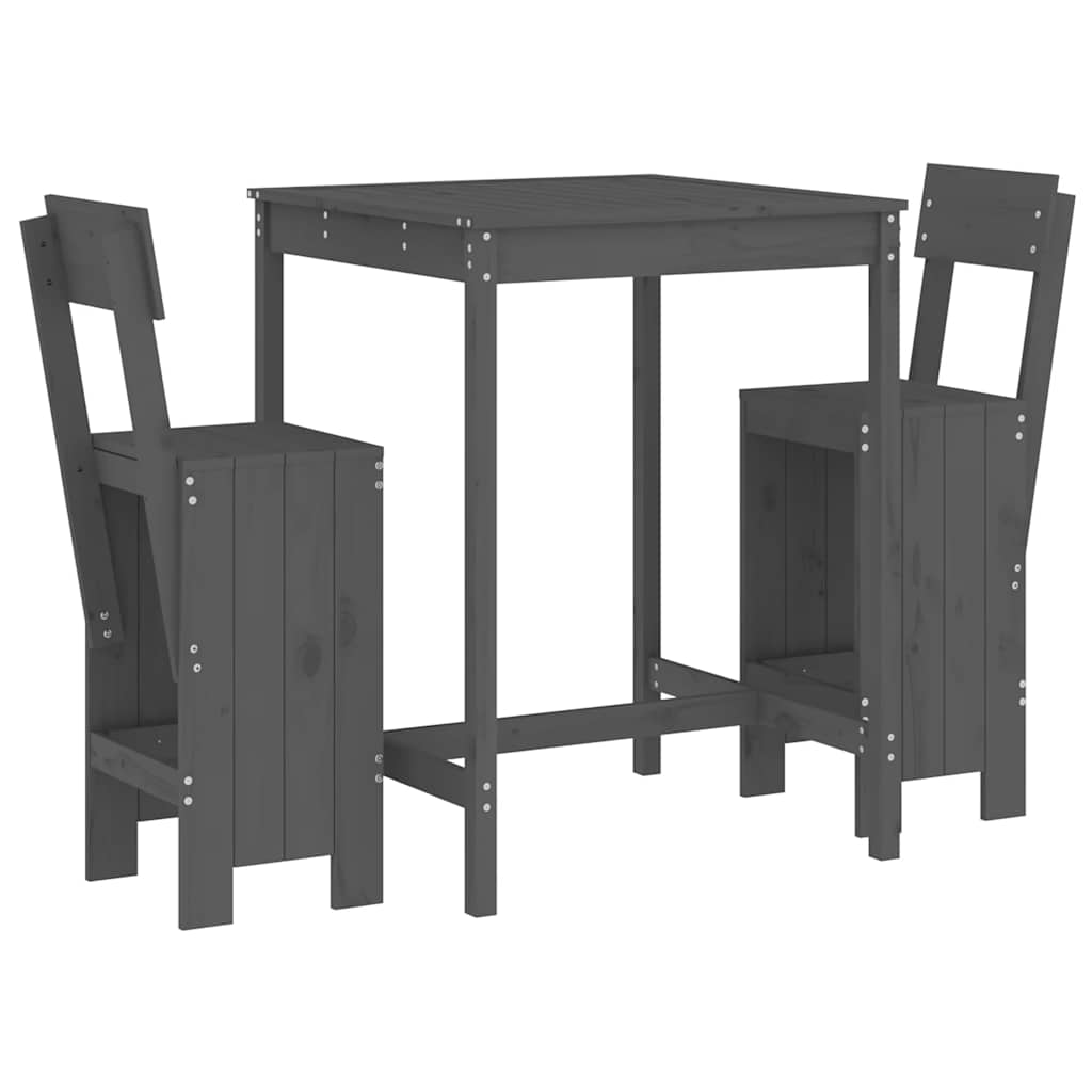 Set de Mesa y Taburetes Altos Jardín Asientos Muebles Exterior Madera vidaXL - Imagen 28 de 66