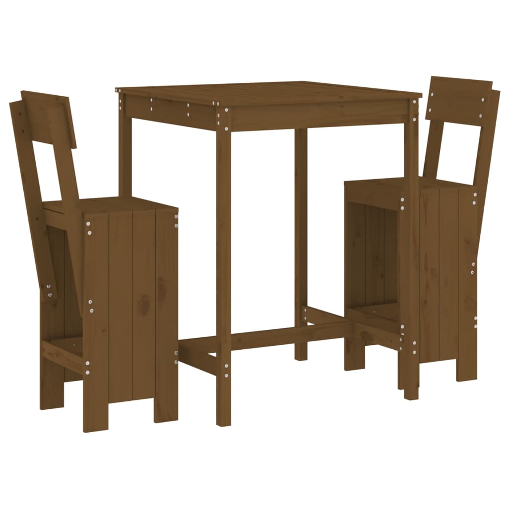 Set de Mesa y Taburetes Altos Jardín Asientos Muebles Exterior Madera vidaXL - Imagen 38 de 66