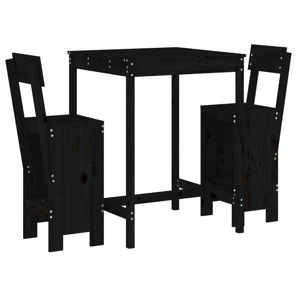 Set de Mesa y Taburetes Altos Jardín Asientos Muebles Exterior Madera vidaXL - Imagen 58 de 66