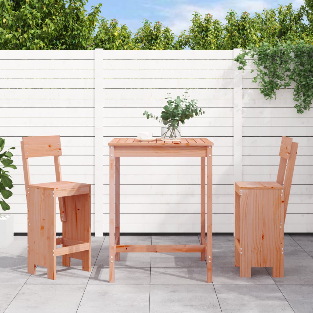 Set de Mesa y Taburetes Altos Jardín Asientos Muebles Exterior Madera vidaXL - Imagen 7 de 66