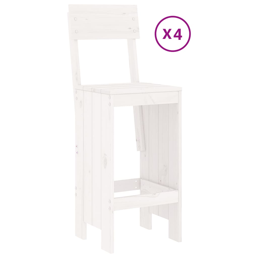 vidaXL 5-delige Barset massief grenenhout wit afbeelding