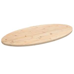 Stolní deska 90 x 45 x 2,5 cm masivní borovice oválná - obrázek 1