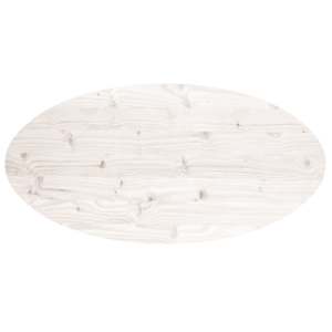 Stolní deska bílá 110 x 55 x 2,5 cm masivní borové dřevo oválná - obrázek 4