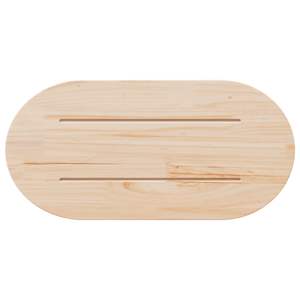 Stolní deska bílá 70 x 35 x 2,5 cm masivní borové dřevo oválná - obrázek 4