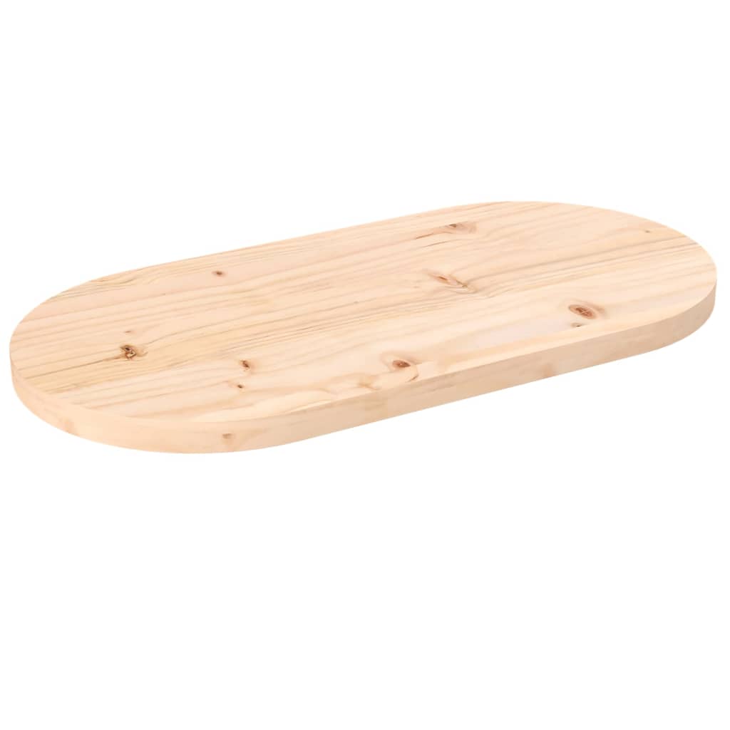 vidaXL Stolní deska 80 x 40 x 2,5 cm masivní borové dřevo oválná