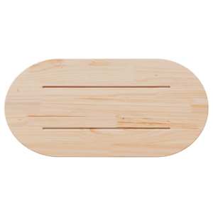 Stolní deska bílá 80 x 40 x 2,5 cm masivní borové dřevo oválná - obrázek 4