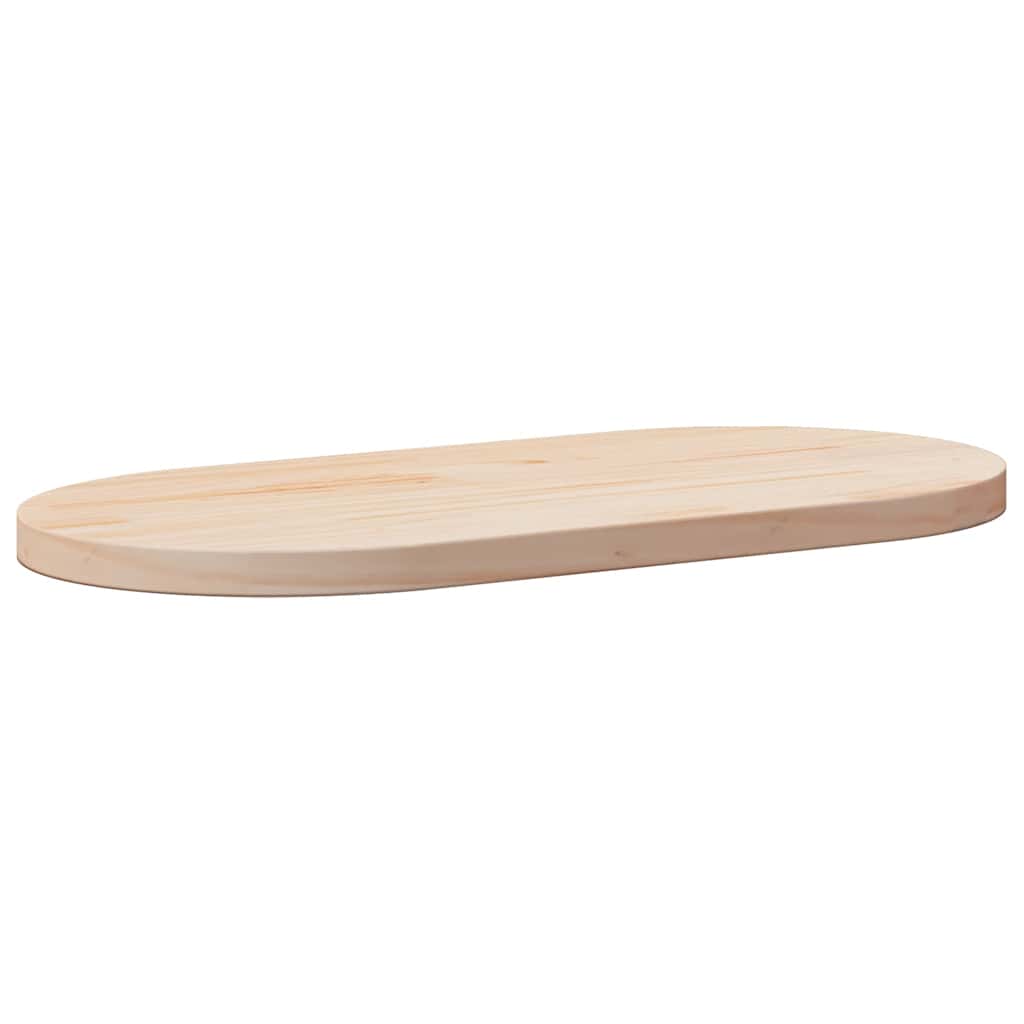 vidaXL Blat de masă, 90x45x2,5 cm, lemn masiv de pin, oval