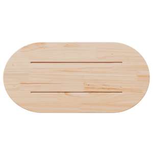 Stolní deska 90 x 45 x 2,5 cm masivní borovice oválná - obrázek 4
