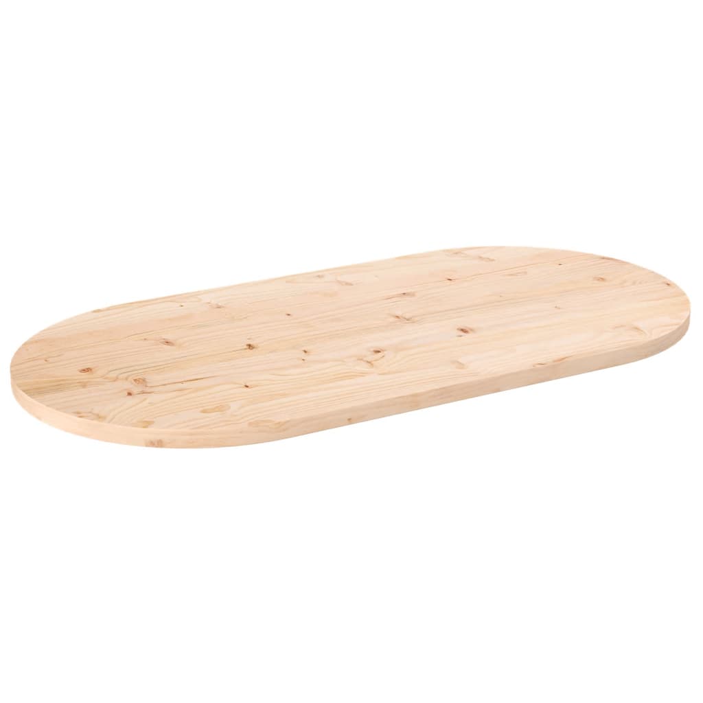 vidaXL Dessus de table 100x50x2,5 cm bois de pin massif ovale