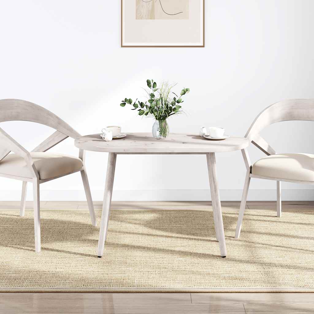vidaXL Stolová doska biela 110x55x2,5 cm masívna borovica oválna