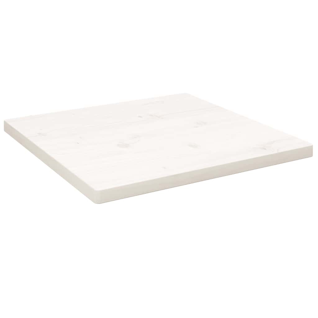 vidaXL Tischplatte Weiß 40x40x2,5 cm Massivholz Kiefer Quadratisch