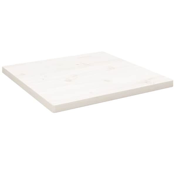 vidaXL lauaplaat, valge, 50x50x2,5 cm, m&auml;nnipuit, kandiline