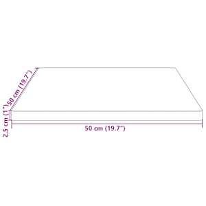 Stolní deska bílá 50x50x2,5 cm masivní borové dřevo čtvercová - obrázek 8