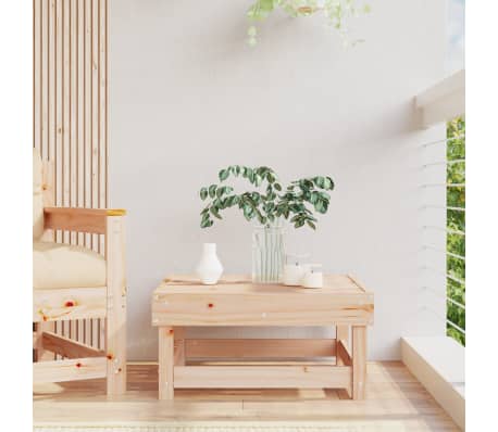 vidaXL dārza kājsoliņš, priedes masīvkoks