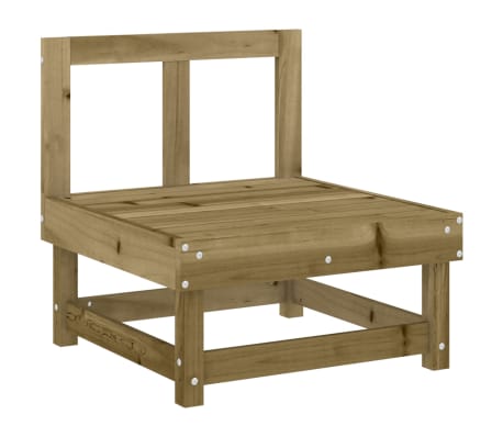 vidaXL Garden Middle Sofas 2 pcs Impregnated Wood Pine