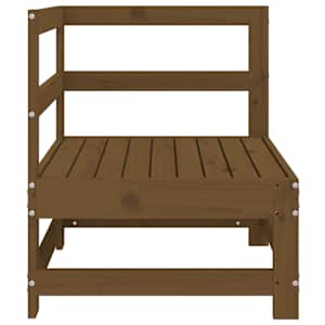 vidaXL Canapea de colț pentru grădină, maro miere, lemn masiv de pin