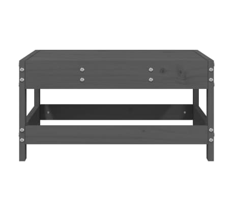 vidaXL Repose-pied de jardin gris bois de pin massif