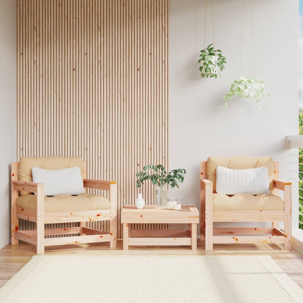 Zahradní židle 2 ks masivní borové dřevo