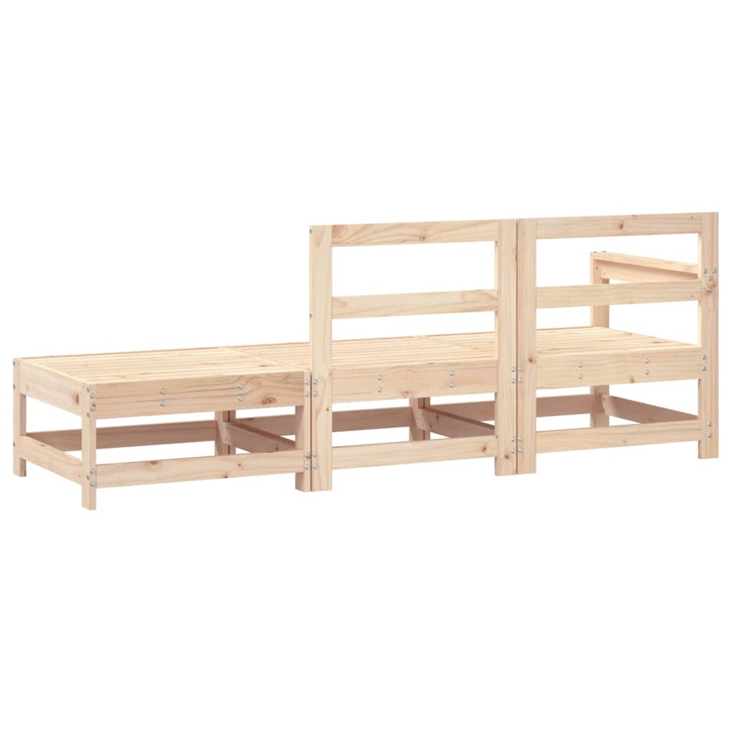 vidaXL 3-delige Loungeset massief grenenhout afbeelding