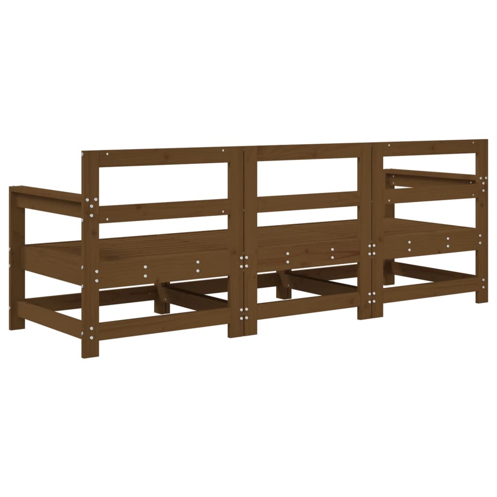 Thumbnail - vidaXL 3-tlg. Garten-Lounge-Set Honigbraun Massivholz Kiefer