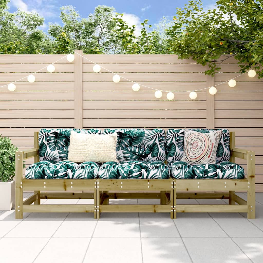 Thumbnail - vidaXL 3-tlg. Garten-Lounge-Set Kiefernholz Imprägniert