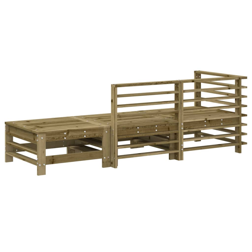 vidaXL Set mobilier de grădină, 3 piese, lemn de pin impregnat