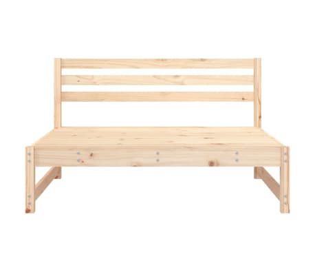 vidaXL Canap&eacute; central de jardin 120x80 cm bois de pin massif