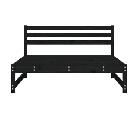 vidaXL midtermodul til havesofa 120x80 cm massivt fyrretr&aelig; sort