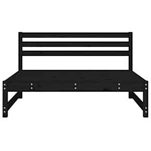 vidaXL midtermodul til havesofa 120x80 cm massivt fyrretr&aelig; sort