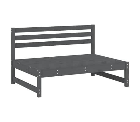 vidaXL Canap&eacute;s centraux de jardin 2 pcs gris 120x80 cm bois pin massif