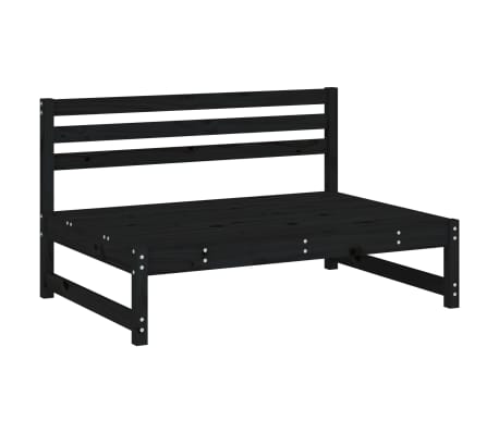 vidaXL Utendørs midtsofaer 2 stk svart 120x80 cm heltre furu
