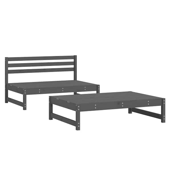 vidaXL 2-osaline aiam&ouml;&ouml;bli komplekt, hall, m&auml;nnipuit