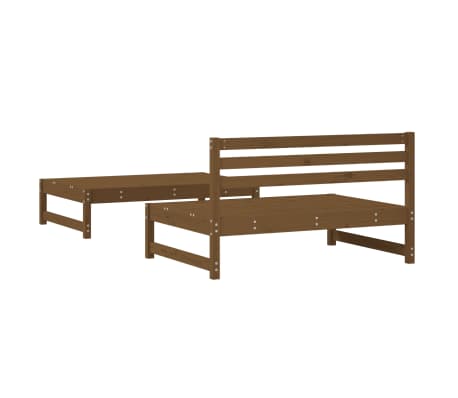 vidaXL Salon de jardin 2 pcs marron miel bois de pin massif