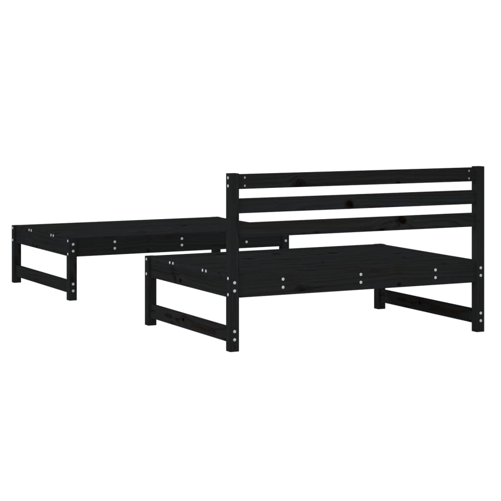 Thumbnail - vidaXL 2-tlg. Garten-Lounge-Set Schwarz Massivholz Kiefer