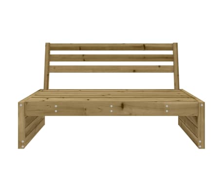 vidaXL Canap&eacute; central de jardin 120x80 cm bois de pin impr&eacute;gn&eacute;