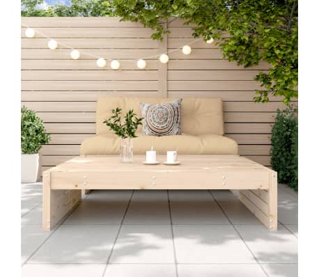 vidaXL Garden Footrest Natural Solid Pine Wood Medium Modular