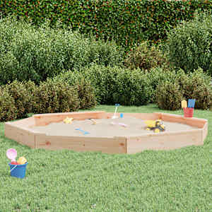 Peskovnik s sedeži osemkotnik trdna borovina