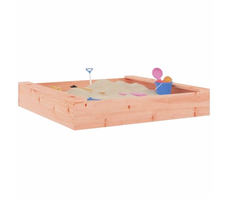 vidaXL Zandbak met bankjes vierkant massief douglashout