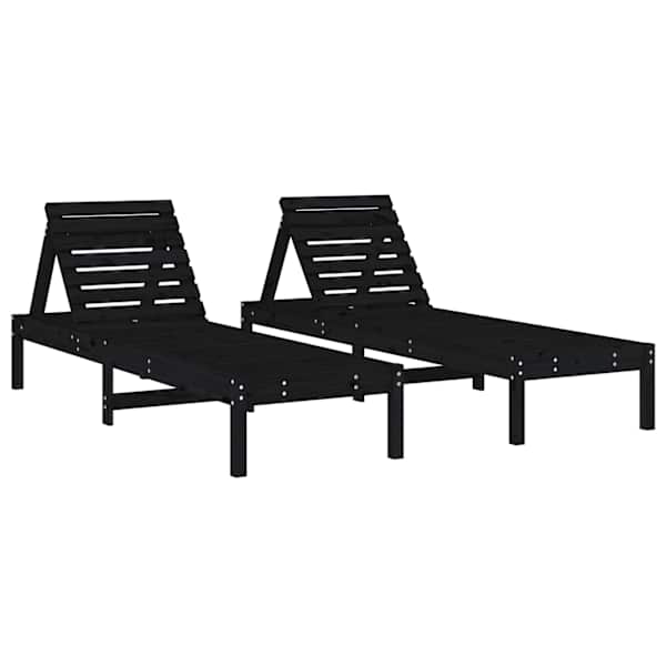 vidaXL lamamistoolid 2 tk, must, 199,5x60x74 cm m&auml;nnipuit