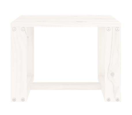 vidaXL Garten-Beistelltisch Wei&szlig; 40x38x28,5 cm Massivholz Kiefer
