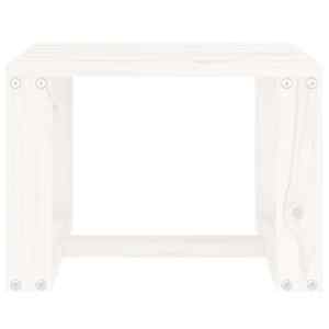 vidaXL Garten-Beistelltisch Wei&szlig; 40x38x28,5 cm Massivholz Kiefer