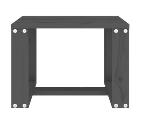 vidaXL Βοηθητικό Τραπέζι Κήπου Γκρι 40x38x28,5 εκ. Μασίφ Ξύλο Πεύκου