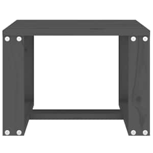 vidaXL Βοηθητικό Τραπέζι Κήπου Γκρι 40x38x28,5 εκ. Μασίφ Ξύλο Πεύκου