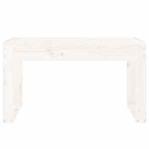 Zahradní lavice bílá 80 x 38 x 45 cm masivní borové dřevo - obrázek 3