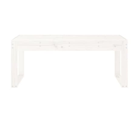 vidaXL Gartenbank Wei&szlig; 110x38x45 cm Massivholz Kiefer