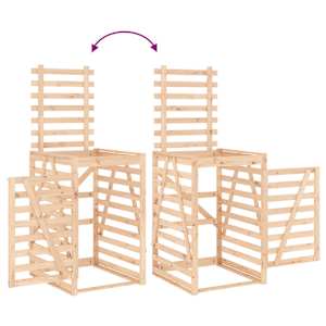 Úložný box na popelnici 84 x 90 x 128,5 cm masivní borové dřevo - obrázek 9
