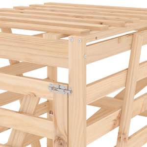 Úložný box na popelnici 84 x 90 x 128,5 cm masivní borové dřevo - obrázek 10