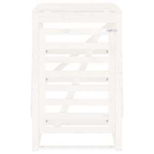 Úložný box na popelnici bílý 84x90x128,5 cm masivní borovice - obrázek 5